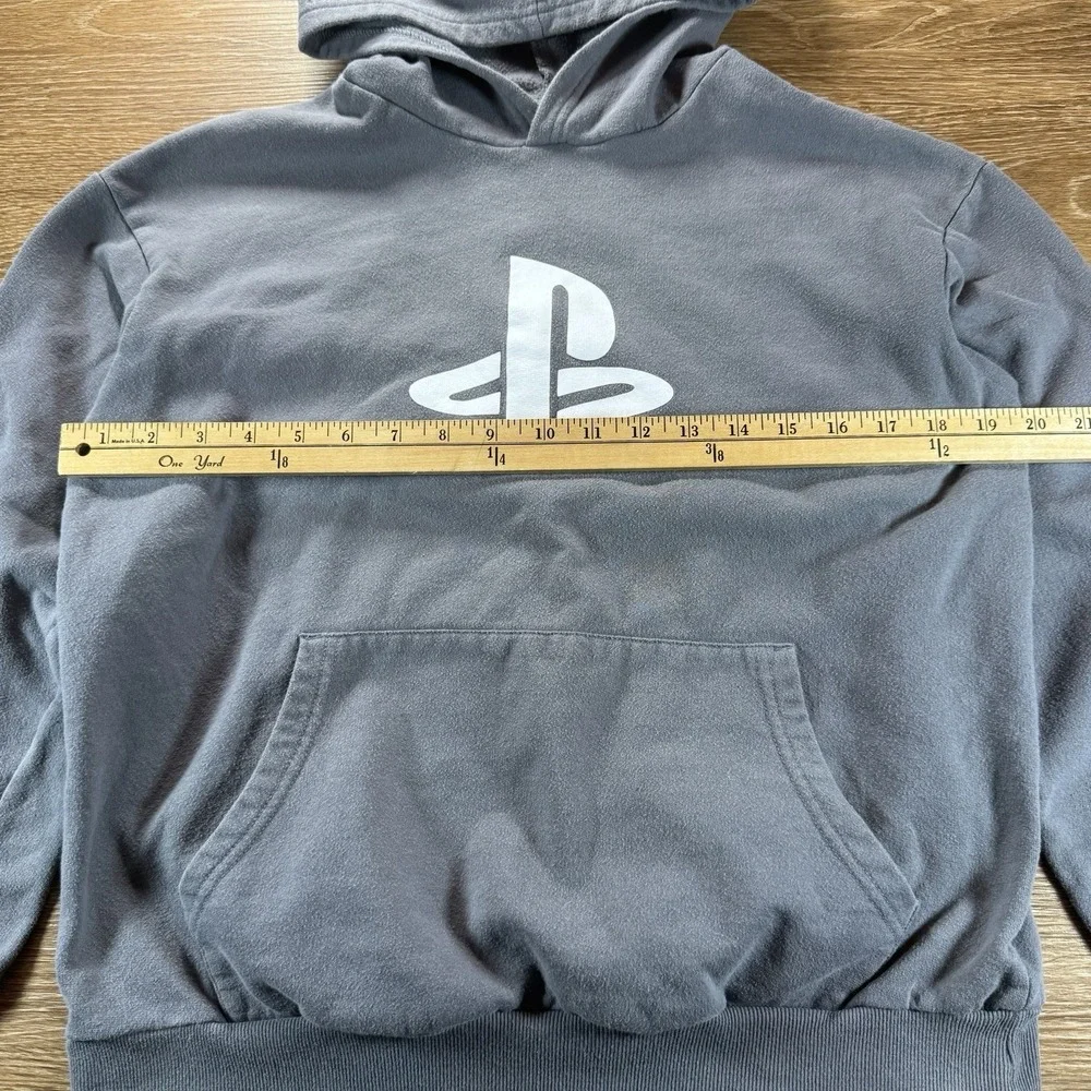Sony PlayStation Hoodie Youth 18 Gray PS Logo Gaming Sweatshirt PSM005ABWT